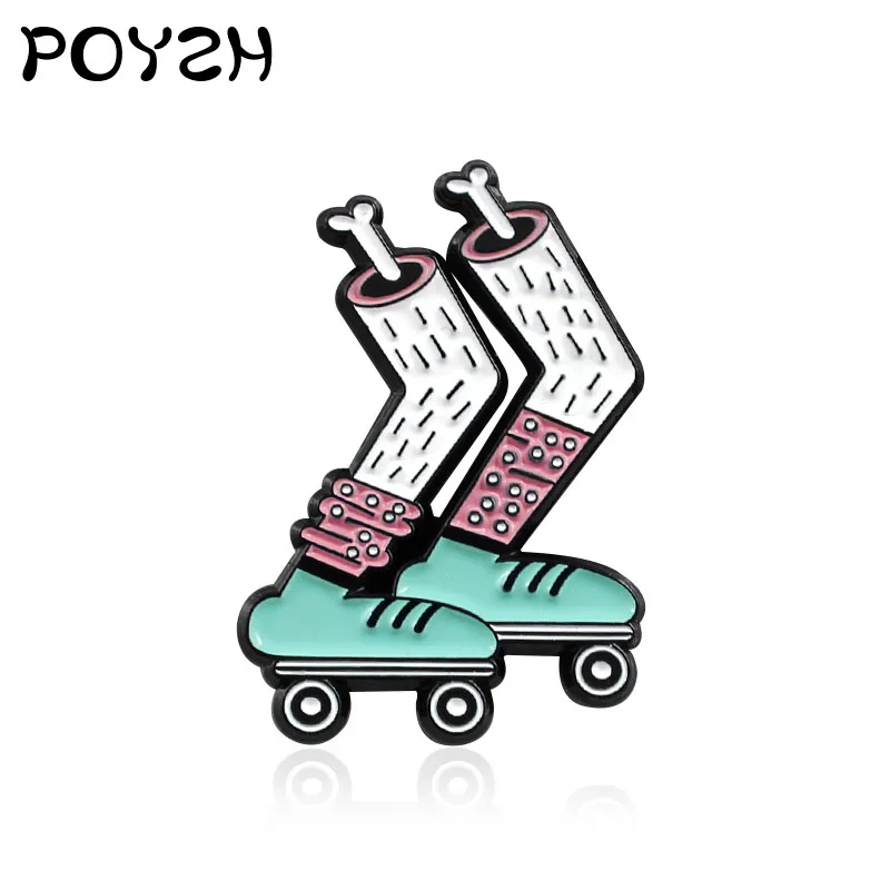 Skull leg bone Brooches Cartoon Skate Foot Bone Sports Skateboard Shoes Enamel Pins Socks skates cute styling badge gifts kids
Skull leg bone Brooches Cartoon Skate Foot Bone Sports Skateboard Shoes Enamel Pins Socks skates cute styling badge gifts kids