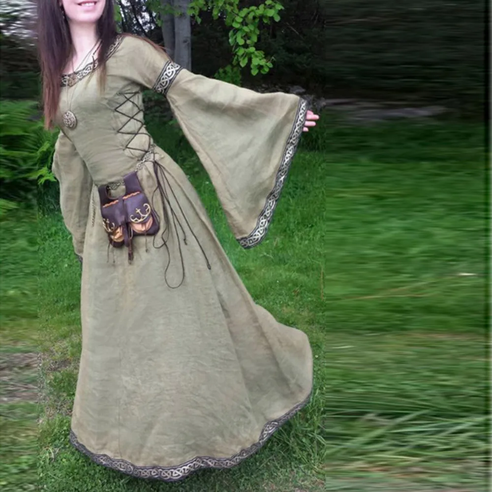 Fashion Female Renaissance Fit Irregular Long Sleeve Dress Cosplay Women Medieval Dress plus size Ladies clothes robe femme
Fashion Female Renaissance Fit Irregular Long Sleeve Dress Cosplay Women Medieval Dress plus size Ladies clothes robe femme