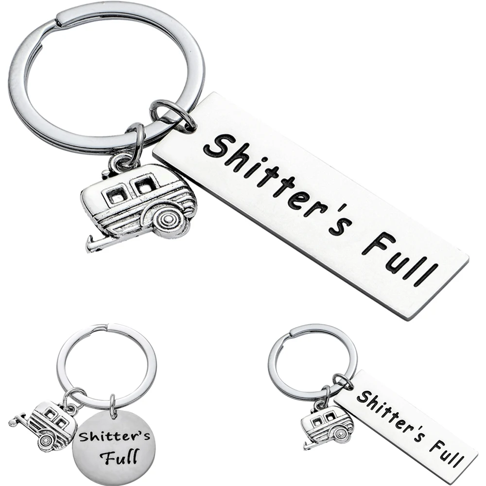 Shitter's Full Keyring Happy Camper RV Keychain Camping Trailer Key Ring For Women Men Charm Key Chain Stainless Friends Steel
Shitter's Full Keyring Happy Camper RV Keychain Camping Trailer Key Ring For Women Men Charm Key Chain Stainless Friends Steel