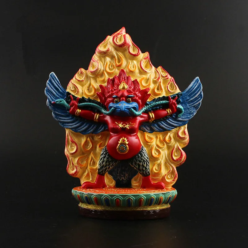 14.5cm Delicate Resin Hand Plated Buddhist Bodhisattva Roc Golden Wings Bird Tibetan Esoteric Figure Buddha Statue
14.5cm Delicate Resin Hand Plated Buddhist Bodhisattva Roc Golden Wings Bird Tibetan Esoteric Figure Buddha Statue