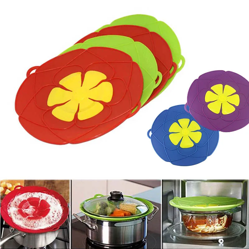 1 Pc Pot Lids Spill Stopper Lid Kitchen Gadgets 28.5cm Diameter Flower Cookware Silicone Pan Cover Cooking Tools
1 Pc Pot Lids Spill Stopper Lid Kitchen Gadgets 28.5cm Diameter Flower Cookware Silicone Pan Cover Cooking Tools