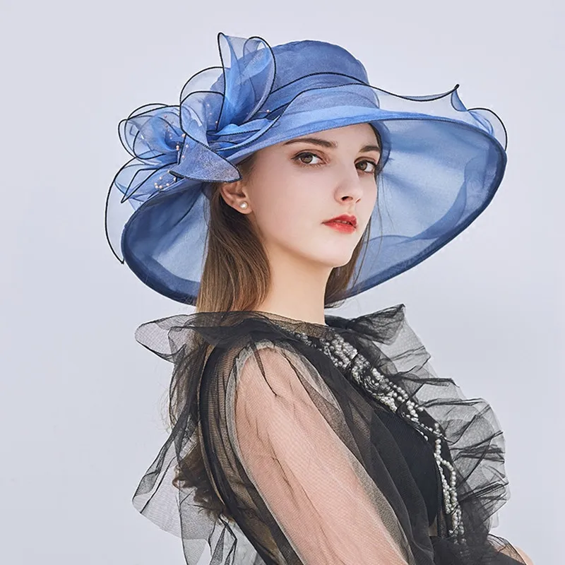 Summer Sun Protection Women Beach Hats Fashional Europe and America Style Straw Hats Organza Flowervoice Wide Brim Sun Hat, C006
Summer Sun Protection Women Beach Hats Fashional Europe and America Style Straw Hats Organza Flowervoice Wide Brim Sun Hat, C006
