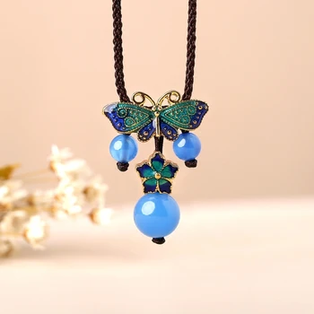 Clavicle chain agate cloisonne pendant blue simple pendant jewelry accessories wild short
Clavicle chain agate cloisonne pendant blue simple pendant jewelry accessories wild short