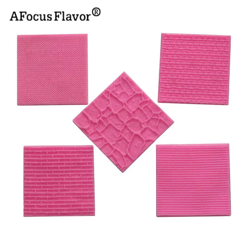 Sweater Fabric Knitting Stripe Bark bricks Silicone mold gumpaste Biscuits Decorating Lace Mat Tool Fondant molds
Sweater Fabric Knitting Stripe Bark bricks Silicone mold gumpaste Biscuits Decorating Lace Mat Tool Fondant molds