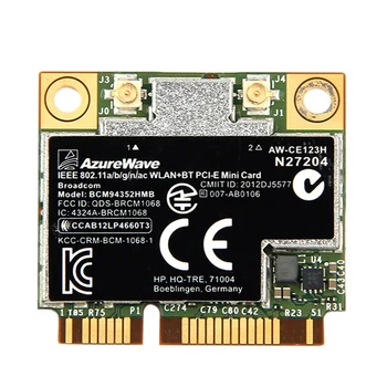 HOT-Dual Band Bcm94352Hmb Bcm94352 802.11/Ac 867Mbps Wifi Bluetooth 4.0 Mini Pci-E Wireless Card Aw-Ce123H Wi-Fi
HOT-Dual Band Bcm94352Hmb Bcm94352 802.11/Ac 867Mbps Wifi Bluetooth 4.0 Mini Pci-E Wireless Card Aw-Ce123H Wi-Fi