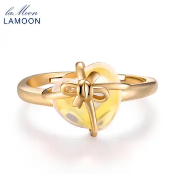 LAMOON Rings For Women Romantic Heart Natural Citrine Gemstone 925 Sterling Silver Fine Jewelry Wedding Rings Anel Bijoux RI052
LAMOON Rings For Women Romantic Heart Natural Citrine Gemstone 925 Sterling Silver Fine Jewelry Wedding Rings Anel Bijoux RI052