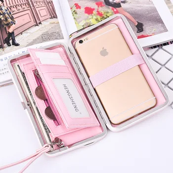 HENGSHENG Women Wallet Fashion Long Wallets Female Phone Pocket Bag Women Purse Clutch Pu Leather Card Holder WWS104
HENGSHENG Women Wallet Fashion Long Wallets Female Phone Pocket Bag Women Purse Clutch Pu Leather Card Holder WWS104