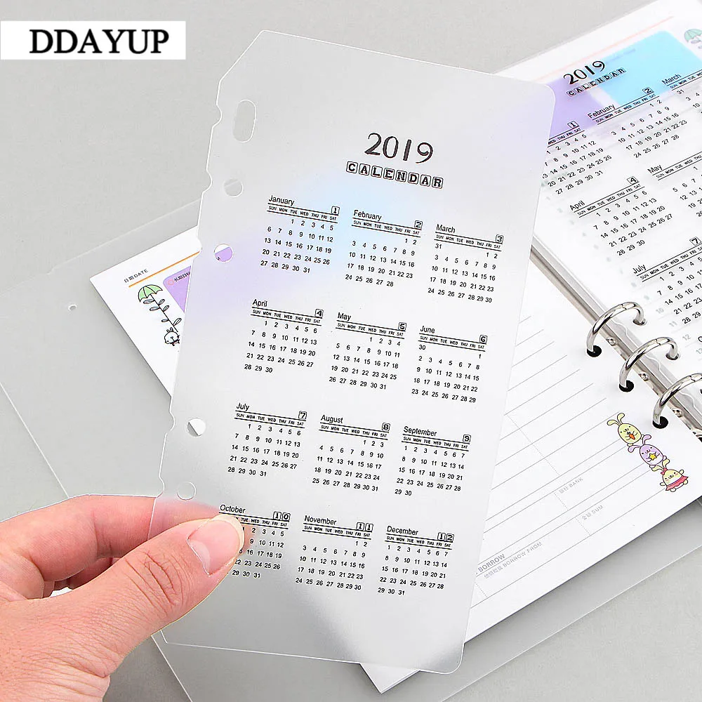 2019 Calendar 6 Holes A5 A6 Handbook Loose-leaf Notebook Month Index Page Separator Page PVC Mat Scrub Standard
2019 Calendar 6 Holes A5 A6 Handbook Loose-leaf Notebook Month Index Page Separator Page PVC Mat Scrub Standard
