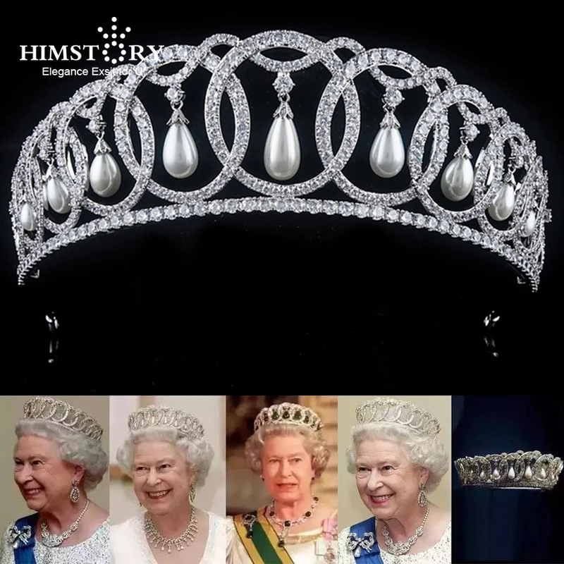 Himstory Waterdrop Pearl Cubic Zircon CZ Tiaras Crown European Royal Queen Princess Tiaras Diadema Wedding Hair Accessories
Himstory Waterdrop Pearl Cubic Zircon CZ Tiaras Crown European Royal Queen Princess Tiaras Diadema Wedding Hair Accessories