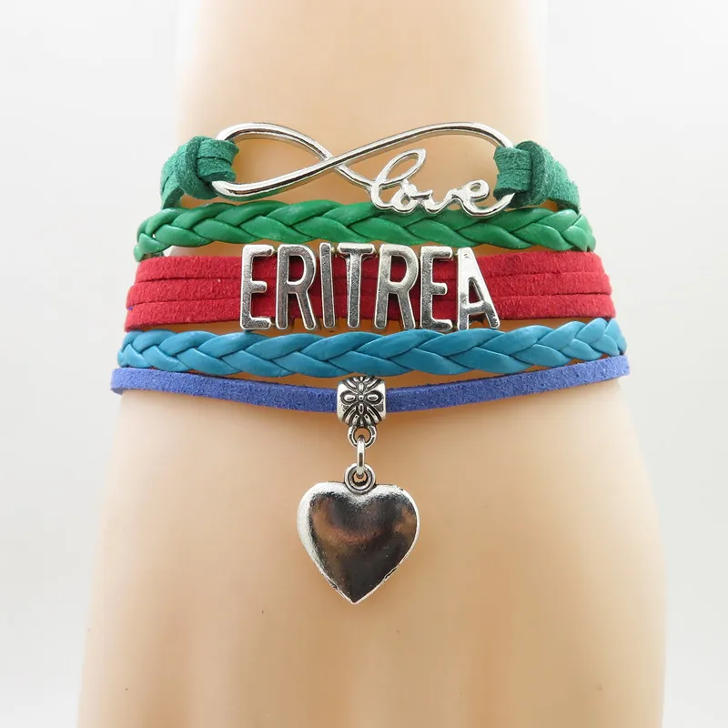 infinity love eritrea Bracelet heart Charm eritrea national flag bracelets & bangles for Woman and man jewelry
infinity love eritrea Bracelet heart Charm eritrea national flag bracelets & bangles for Woman and man jewelry