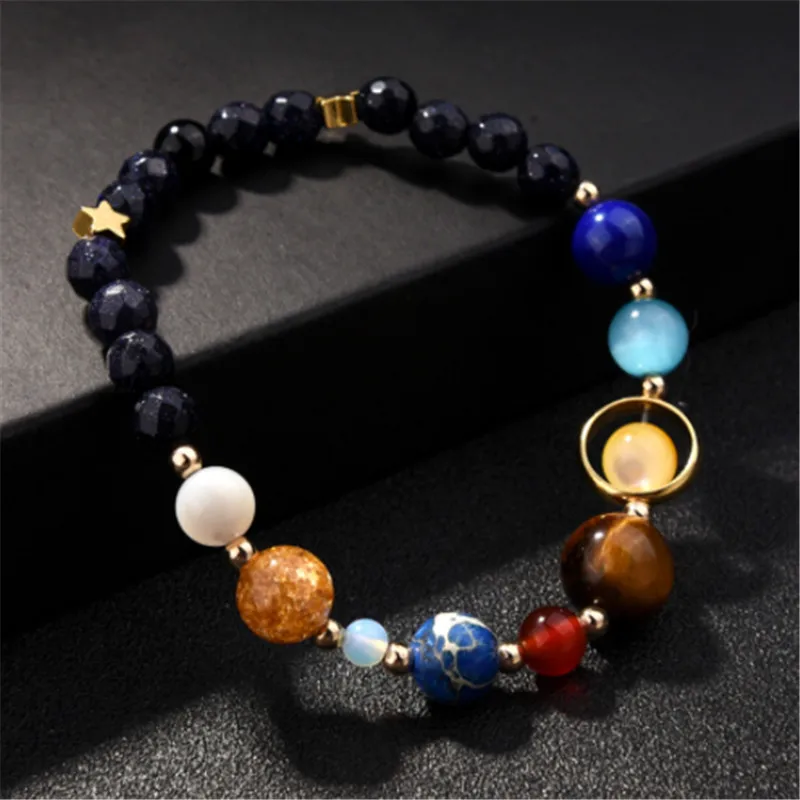 Drop Shipping Handmade Universe Galaxy Eight Planets Solar System Guardian Stars Stones Bead Women Elastic Bracelets Men Bangles
Drop Shipping Handmade Universe Galaxy Eight Planets Solar System Guardian Stars Stones Bead Women Elastic Bracelets Men Bangles
