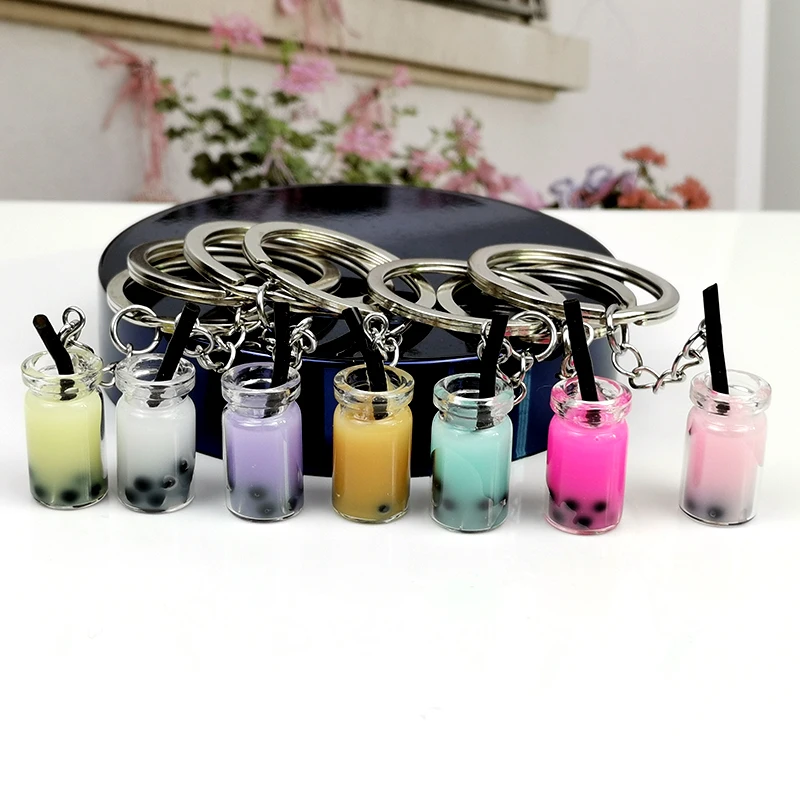 Unique Design Bottle Juice Drink Keyring Resin Pearl Milk Tea Pendant Keychain For Women Girl Key Chain Gift Jewelry Accessories
Unique Design Bottle Juice Drink Keyring Resin Pearl Milk Tea Pendant Keychain For Women Girl Key Chain Gift Jewelry Accessories