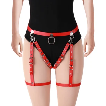 Red Garter Belt Leather Waist Leg Harness Metal Rivet Stockings Suspender Steampunk Gothic Adjust Strap Cage Dance Festival Rave
Red Garter Belt Leather Waist Leg Harness Metal Rivet Stockings Suspender Steampunk Gothic Adjust Strap Cage Dance Festival Rave