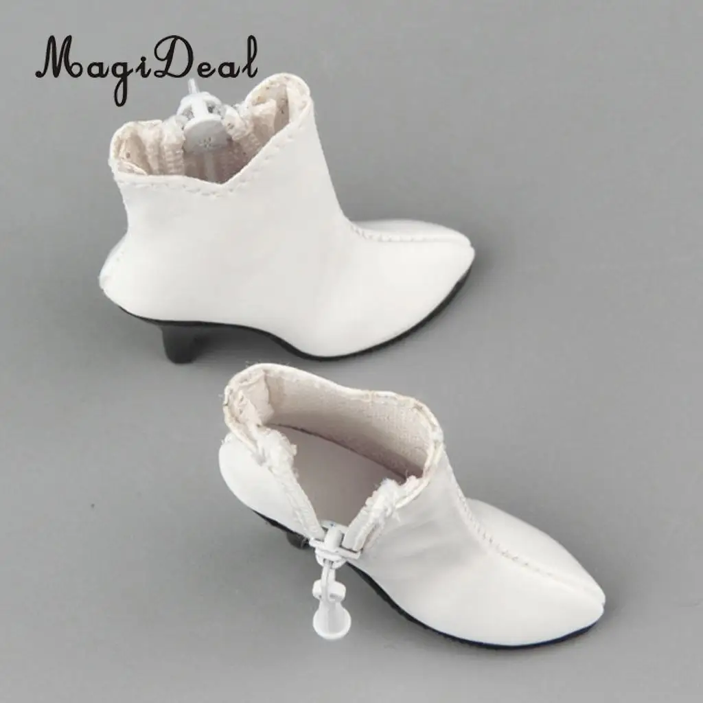 MagiDeal 1/6 Scale PU Leather Female High Heels Ankle Boots Shoes for 12 Inch Action Figure Body Model Acc Girls Gift 3Colors