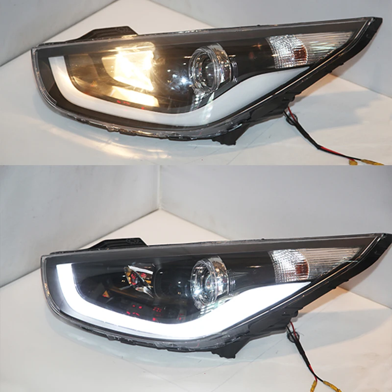 For HYUNDAI Tucson IX35 LED Headlight LED Angel Eyes Black Housing 2010 2011 2012 2013 Front Lamps With HID KIT
For HYUNDAI Tucson IX35 LED Headlight LED Angel Eyes Black Housing 2010 2011 2012 2013 Front Lamps With HID KIT