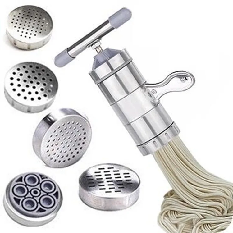Stainless Steel Manual Pasta Machine Noodle Maker Pasta Spaghetti Press Machine Household Pressing Machine With 5 Pressing Mould
Stainless Steel Manual Pasta Machine Noodle Maker Pasta Spaghetti Press Machine Household Pressing Machine With 5 Pressing Mould
