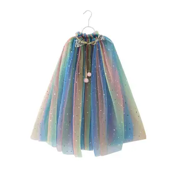 Kids Girls Mesh Sequin Cloak Shiny Cute Princess Sweet Shawl Party Festival Costume 
Kids Girls Mesh Sequin Cloak Shiny Cute Princess Sweet Shawl Party Festival Costume