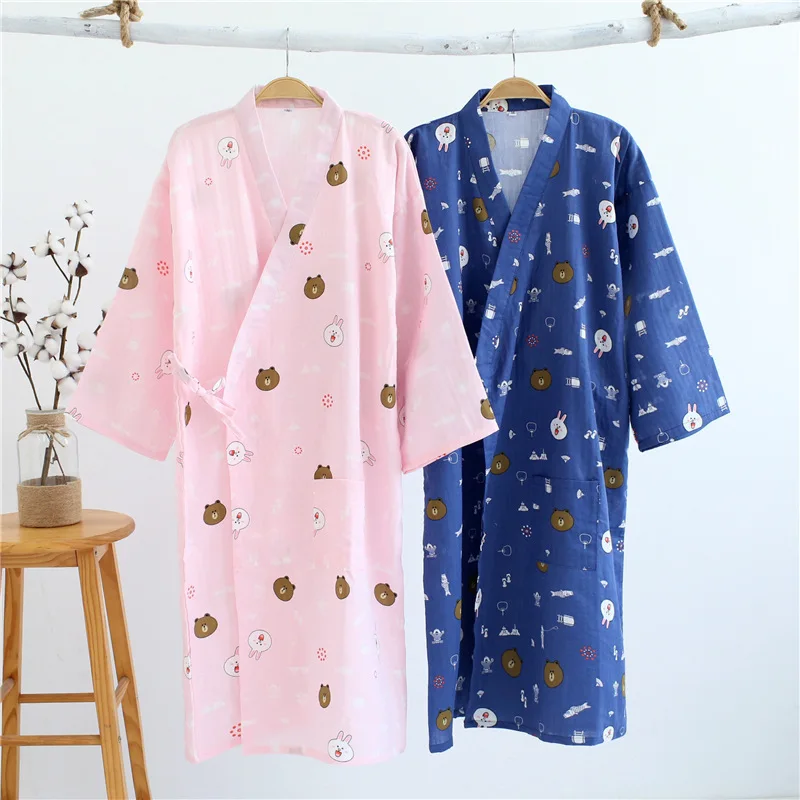 Summer Thin Lady Robes 100% Cotton Gauze Sleepwear Kimono Bathrobe Long Skirt Negligee Women Dresses Sleepwear Home Clothing
Summer Thin Lady Robes 100% Cotton Gauze Sleepwear Kimono Bathrobe Long Skirt Negligee Women Dresses Sleepwear Home Clothing