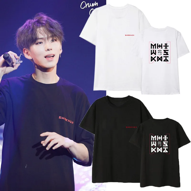 Kpop MONSTA X Same Cotton Tshirt Tee JOOHEON IM SHOWNU Short Sleeve Fashion Unisex Summer Tops
Kpop MONSTA X Same Cotton Tshirt Tee JOOHEON IM SHOWNU Short Sleeve Fashion Unisex Summer Tops