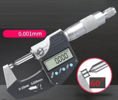 0-25MM 0.001 digital display micrometer screw gauge screw-thread outside microme
0-25MM 0.001 digital display micrometer screw gauge screw-thread outside microme