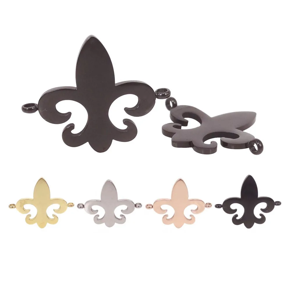 2Pcs DIY Men Charm Bracelets Making Findings Accessories 316L Titanium Steel Fleur De Lis Connector Jewelry Supplies Wholesale
2Pcs DIY Men Charm Bracelets Making Findings Accessories 316L Titanium Steel Fleur De Lis Connector Jewelry Supplies Wholesale
