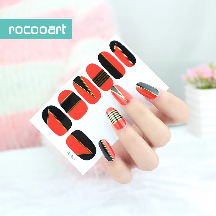 Manicure Nail Art Tape Stickers DIY Brand Nail Red With Black Color Metallic Decals For Nails Art Decorations Stickers Nail Wrap
Manicure Nail Art Tape Stickers DIY Brand Nail Red With Black Color Metallic Decals For Nails Art Decorations Stickers Nail Wrap