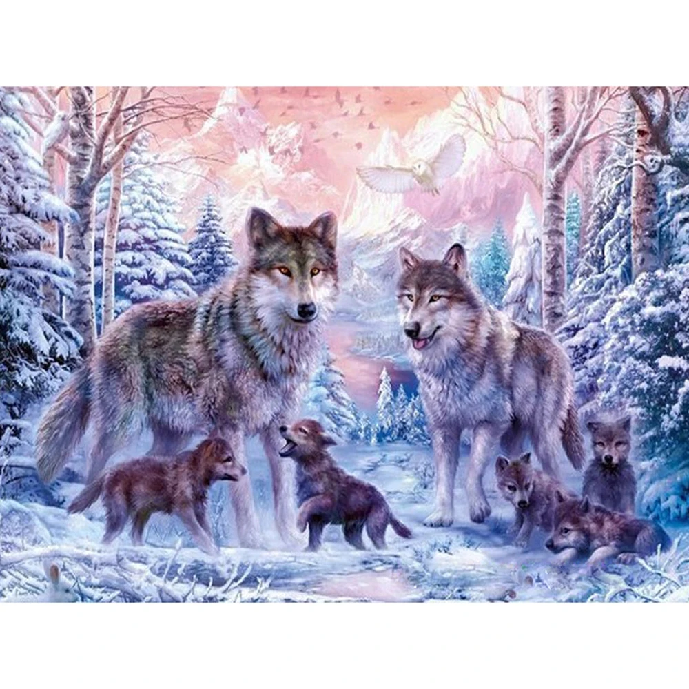 Full Square/round Diamond 5D DIY Diamond Painting Wolf family Embroidery Cross Stitch Rhinestone Mosaic Home Decor
Full Square/round Diamond 5D DIY Diamond Painting Wolf family Embroidery Cross Stitch Rhinestone Mosaic Home Decor