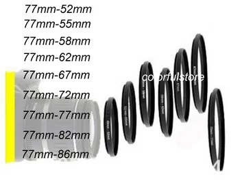 9x 77mm to 52mm-55mm-58mm-62mm-67mm-72mm-77mm-82mm-86mm 77 52 55 58 67 72 82 86 Step-Up Ring Camera Lens Filter Stepping Adapter
9x 77mm to 52mm-55mm-58mm-62mm-67mm-72mm-77mm-82mm-86mm 77 52 55 58 67 72 82 86 Step-Up Ring Camera Lens Filter Stepping Adapter
