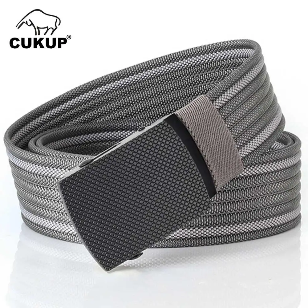 CUKUP 2018 New Design Men's Quality Striped Grey Nylon Belt Black Zinc Alloy Buckles Metal Colours Canvas Belts for Men CBCK137
CUKUP 2018 New Design Men's Quality Striped Grey Nylon Belt Black Zinc Alloy Buckles Metal Colours Canvas Belts for Men CBCK137