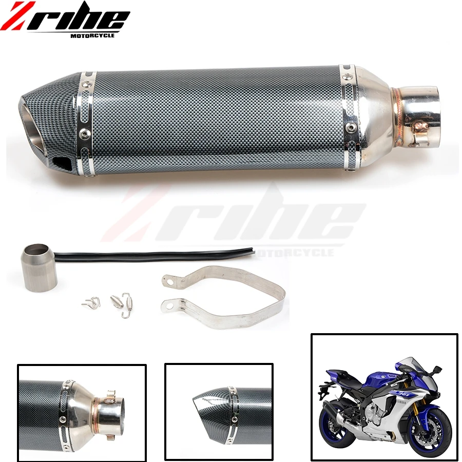 for z800 36-51mm universal Motorcycle Exhaust pipe muffler For honda ktm bmw cbr1000 CBR125 CBR250 CB400 CB600 YZF FZ400 Z750