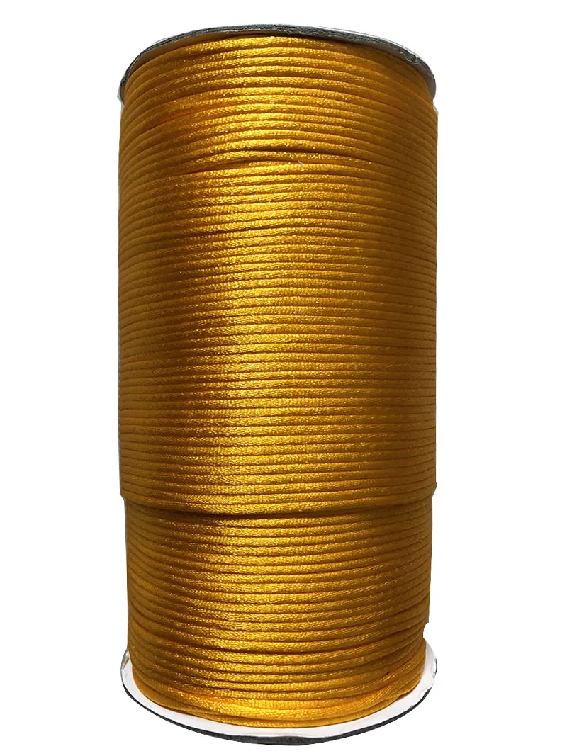 2.5mm Golden Yellow Rattail Nylon Cord+250m/roll Jewelry Accessories Macrame Rope Beading Bracelet Chinese Knot Thread
2.5mm Golden Yellow Rattail Nylon Cord+250m/roll Jewelry Accessories Macrame Rope Beading Bracelet Chinese Knot Thread