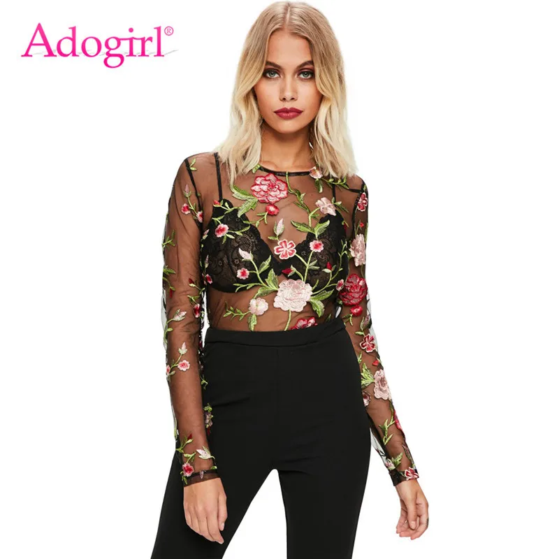 Adogirl Floral Embroider Sheer Mesh Patchwork Bodysuits O Neck Long Sleeve Rompers Briefs Women Fashion Tops Club Overall Outfit
Adogirl Floral Embroider Sheer Mesh Patchwork Bodysuits O Neck Long Sleeve Rompers Briefs Women Fashion Tops Club Overall Outfit