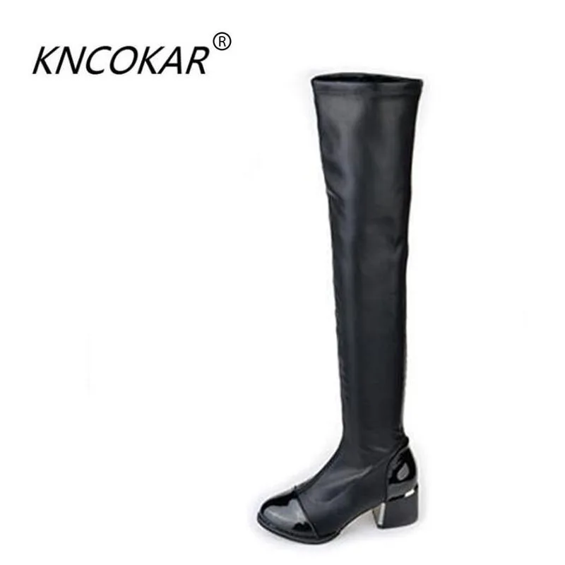 Fashion PU Leather Over Knee Boots Women Sequined Toe Elastic Stretch Thick Heel Thigh High Riding Boots Big Size 40
Fashion PU Leather Over Knee Boots Women Sequined Toe Elastic Stretch Thick Heel Thigh High Riding Boots Big Size 40