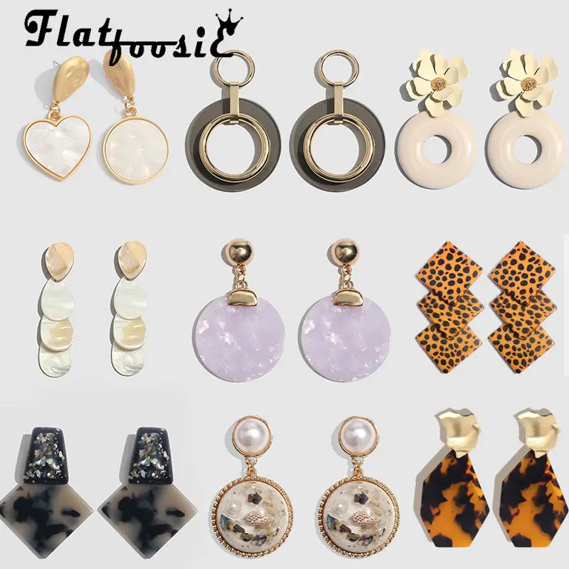 Flatfoosie 2019 New Geometric Resin Acrylic Drop Earrings For Women Party Statement Leopard Print Round Dangle Earrings Jewelry 
Flatfoosie 2019 New Geometric Resin Acrylic Drop Earrings For Women Party Statement Leopard Print Round Dangle Earrings Jewelry