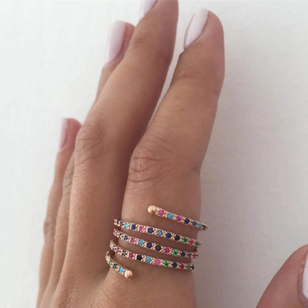 fashion multi wrap micro pave cz rainbow ring trendy fashion design rose gold silver 2 colors colorful cz finger rings
fashion multi wrap micro pave cz rainbow ring trendy fashion design rose gold silver 2 colors colorful cz finger rings