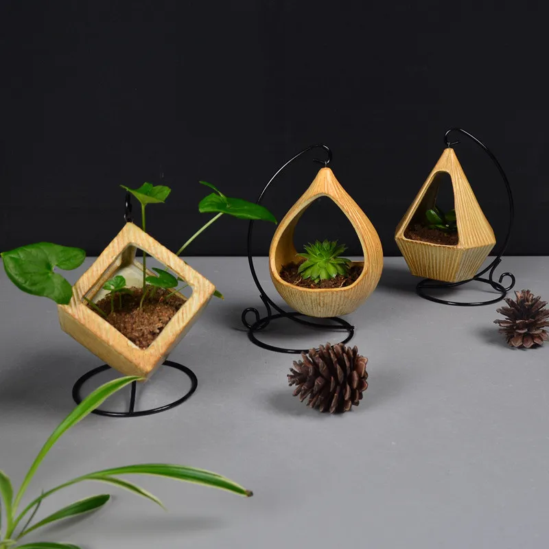 Iron Ceramics Desk Hanging Flower Basket Geometric Fleshy Flower Pot Vase European Style Home Decoration Table Decor
Iron Ceramics Desk Hanging Flower Basket Geometric Fleshy Flower Pot Vase European Style Home Decoration Table Decor