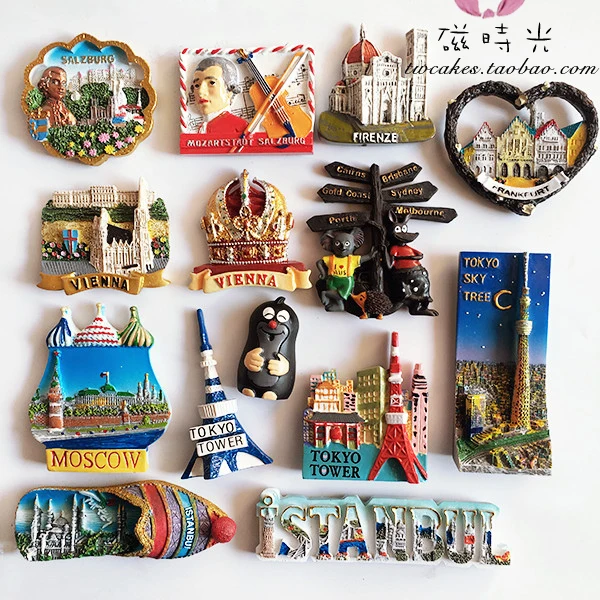 Japan Austria Czech Republic Russia Turkey Australia Fridge Magnets 3D Fridge Magnet Sticker Travel Souvenir Kitchen Decoration
Japan Austria Czech Republic Russia Turkey Australia Fridge Magnets 3D Fridge Magnet Sticker Travel Souvenir Kitchen Decoration