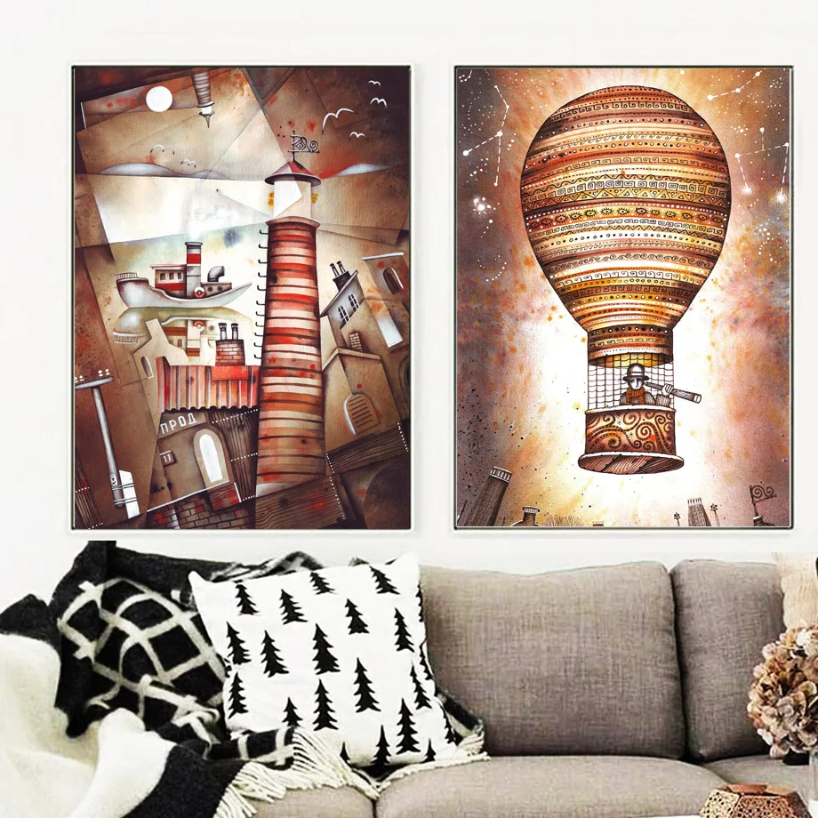 Lighthouse Hot Air Balloon Vintage Posters And Prints Wall Art Canvas Painting Wall Pictures For Living Room Bedroom Home Decor
Lighthouse Hot Air Balloon Vintage Posters And Prints Wall Art Canvas Painting Wall Pictures For Living Room Bedroom Home Decor