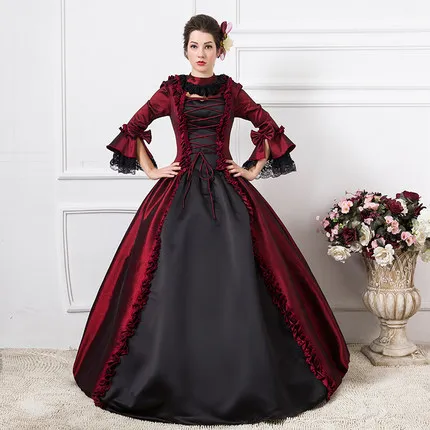 18th Century Wine Red and Black European Court Rococo Baroque Dance Party Long Dress European Court Historical Period Ball Gowns
18th Century Wine Red and Black European Court Rococo Baroque Dance Party Long Dress European Court Historical Period Ball Gowns