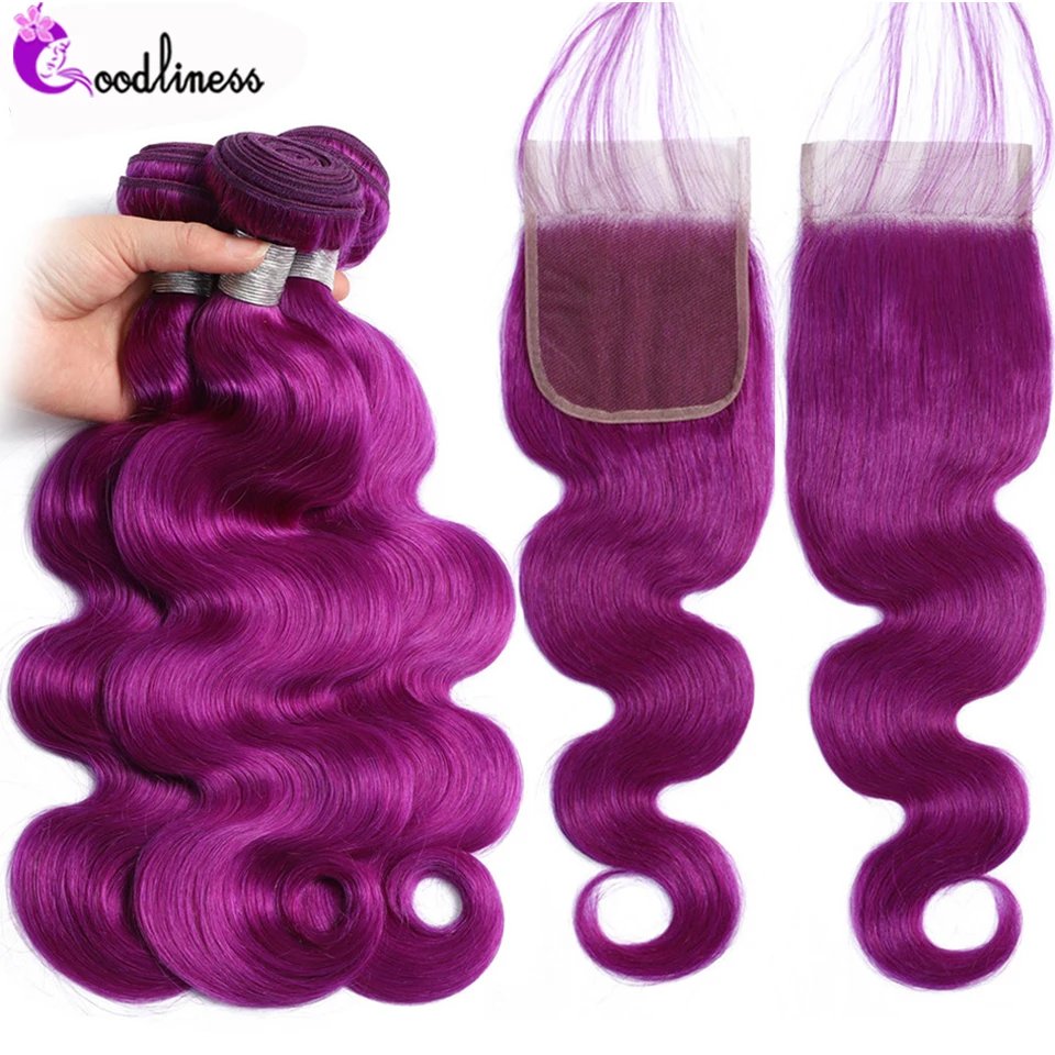 Goodliness Purple Bundles With Closure PreColored Brazilian Body Wave Remy Human Hair Bundles With Closure Pre plucked Baby Hair
Goodliness Purple Bundles With Closure PreColored Brazilian Body Wave Remy Human Hair Bundles With Closure Pre plucked Baby Hair