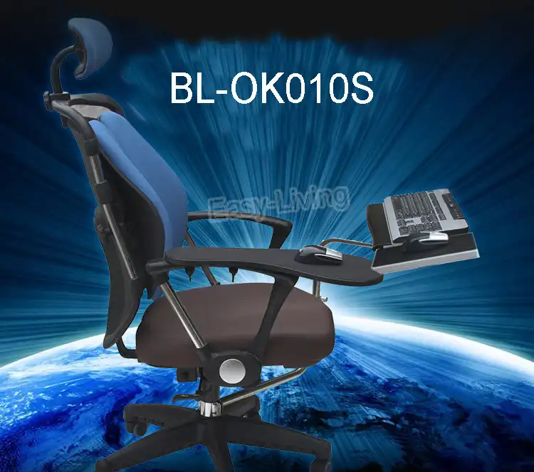 Multifunctional Full Motion Chair Clamping Keyboard Holder Lapdesk