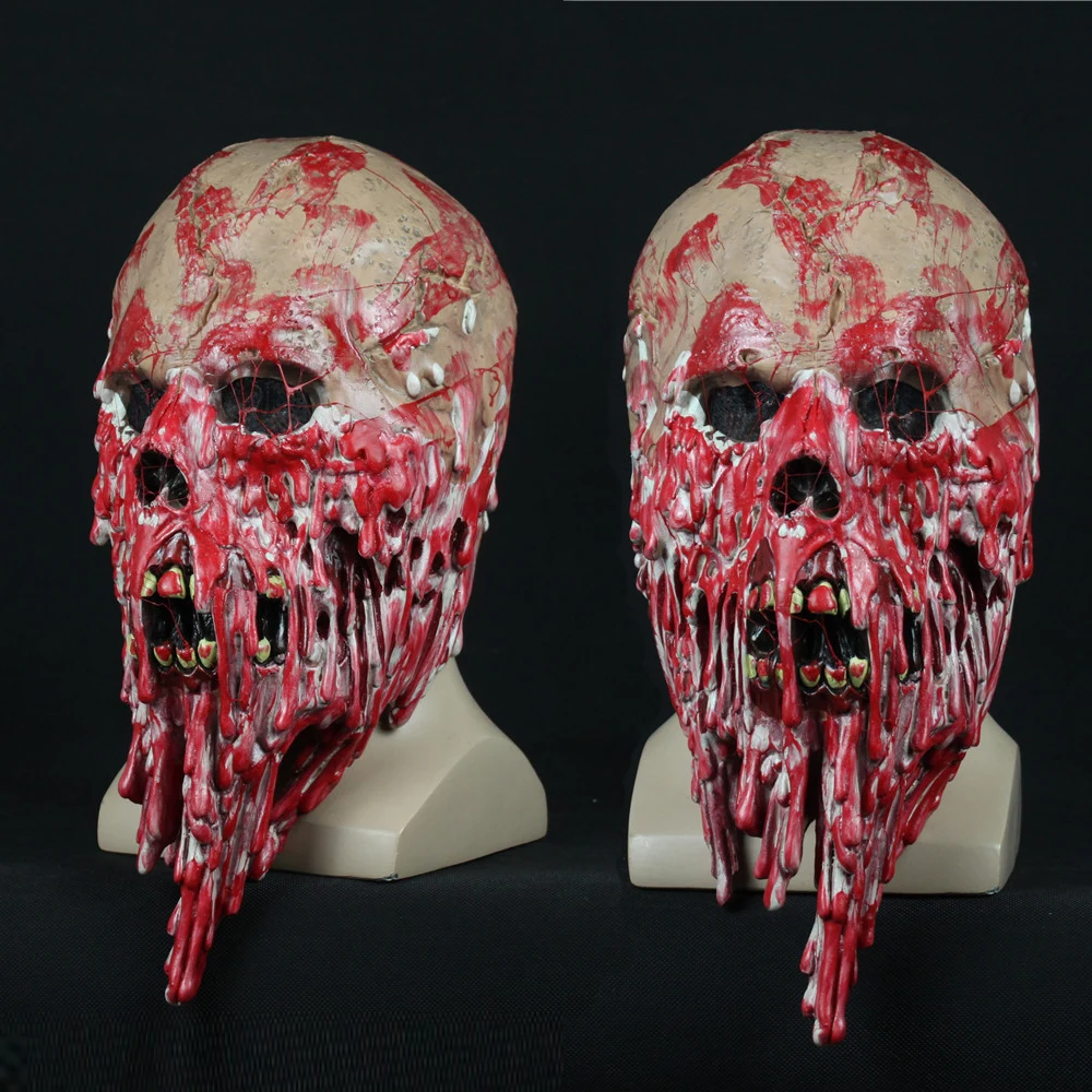 Scary Halloween Skull Mask Cosplay Zombies Horror Blood Face Overhead Skeleton Latex Masks Helmet Carnival Masquerade Party Prop
Scary Halloween Skull Mask Cosplay Zombies Horror Blood Face Overhead Skeleton Latex Masks Helmet Carnival Masquerade Party Prop