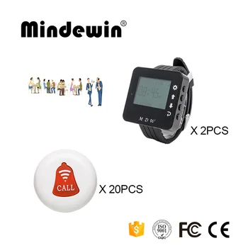 Mindewin Restaurant Coaster Pager Wireless Paging System 20PCS Table Call Buttons M-K-1 and 2PCS Wrist Watch Pager M-W-1
Mindewin Restaurant Coaster Pager Wireless Paging System 20PCS Table Call Buttons M-K-1 and 2PCS Wrist Watch Pager M-W-1