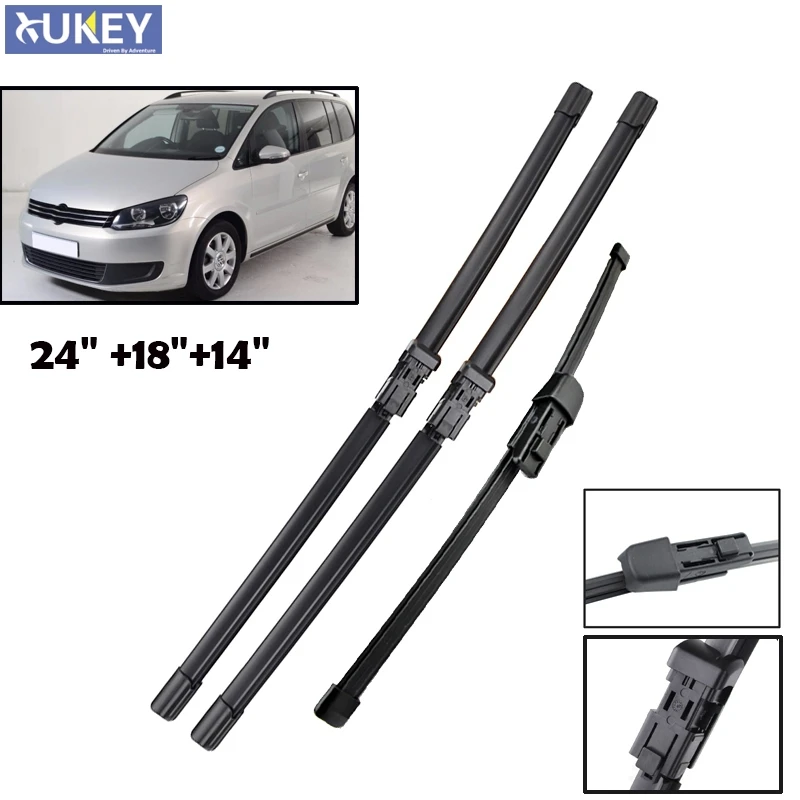 Xukey Front Rear Set Wiper Blades For VW Touran 2010 2011 2012 2013 2014 2015 2016 Natural Rubber Windshield Windscreen 3PCS/Set
Xukey Front Rear Set Wiper Blades For VW Touran 2010 2011 2012 2013 2014 2015 2016 Natural Rubber Windshield Windscreen 3PCS/Set
