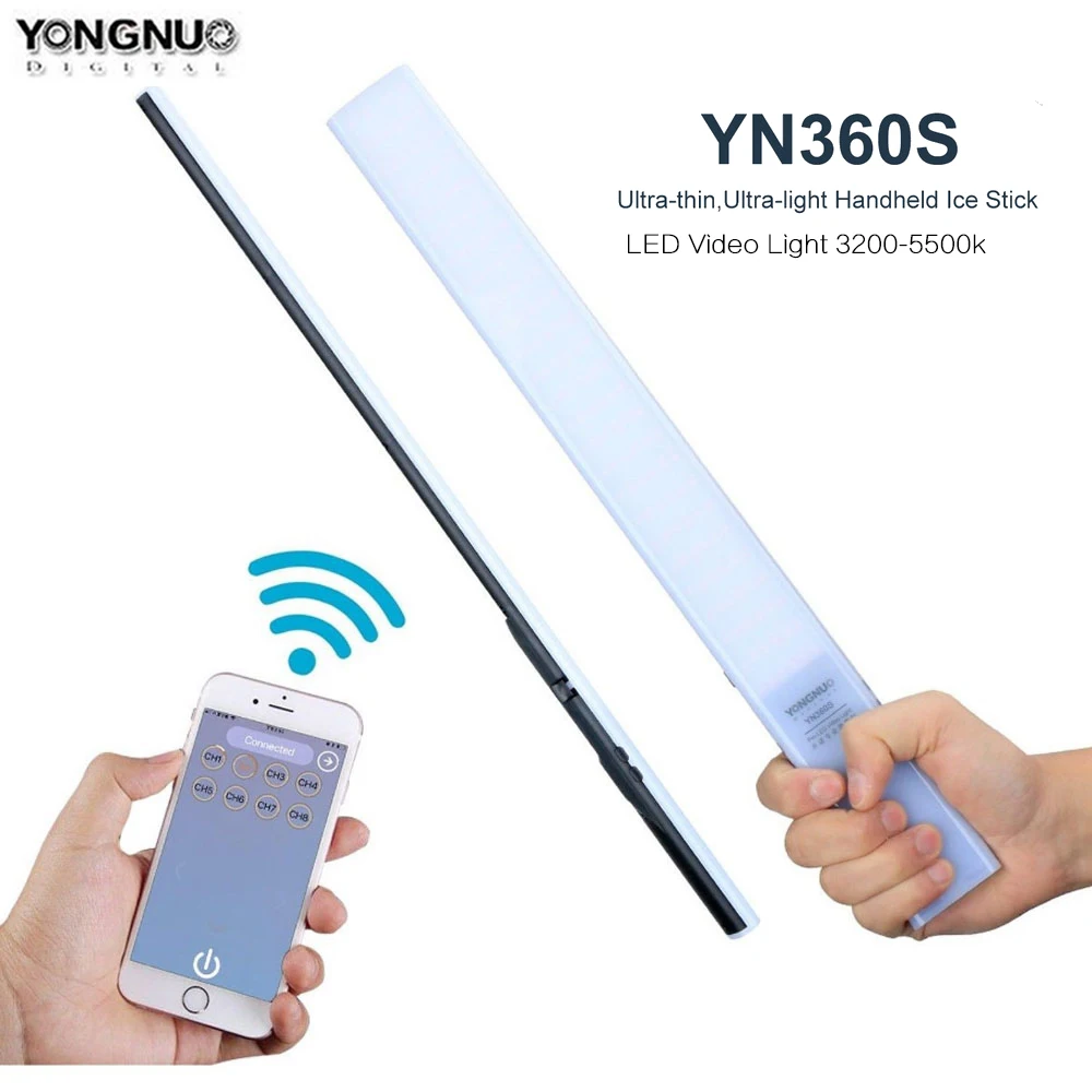 YONGNUO YN360S Handheld LED Video Light 3200k to 5500k Ice Stick Professional Photo LED Light yn 360S wand
YONGNUO YN360S Handheld LED Video Light 3200k to 5500k Ice Stick Professional Photo LED Light yn 360S wand