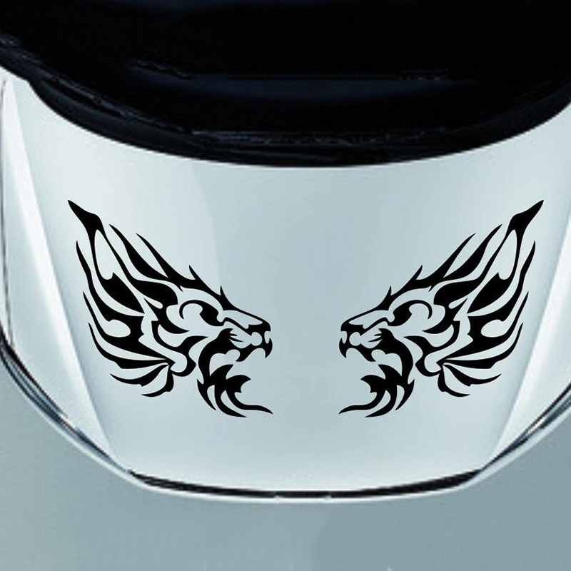Фото Автомобильные наклейки с тигровым пламенем гоночный мотор 18 5 ''x 15'' на