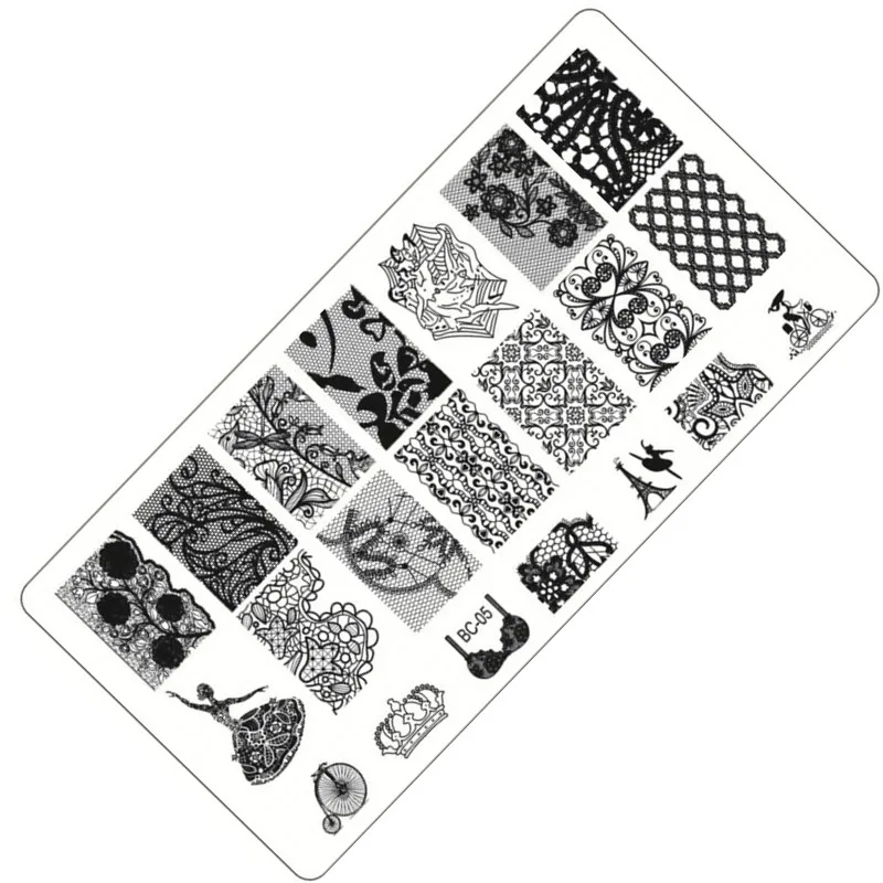 1 Piece Latest Nail Template Lace Theme Nail Art Plate Stainless Steel Image Nail Art Stamping Template DIY Nail Tool
1 Piece Latest Nail Template Lace Theme Nail Art Plate Stainless Steel Image Nail Art Stamping Template DIY Nail Tool