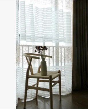 modern High-grade gauze shade white stripe Chenille fabric finished window curtain for living room bedroom cortinas for window
modern High-grade gauze shade white stripe Chenille fabric finished window curtain for living room bedroom cortinas for window