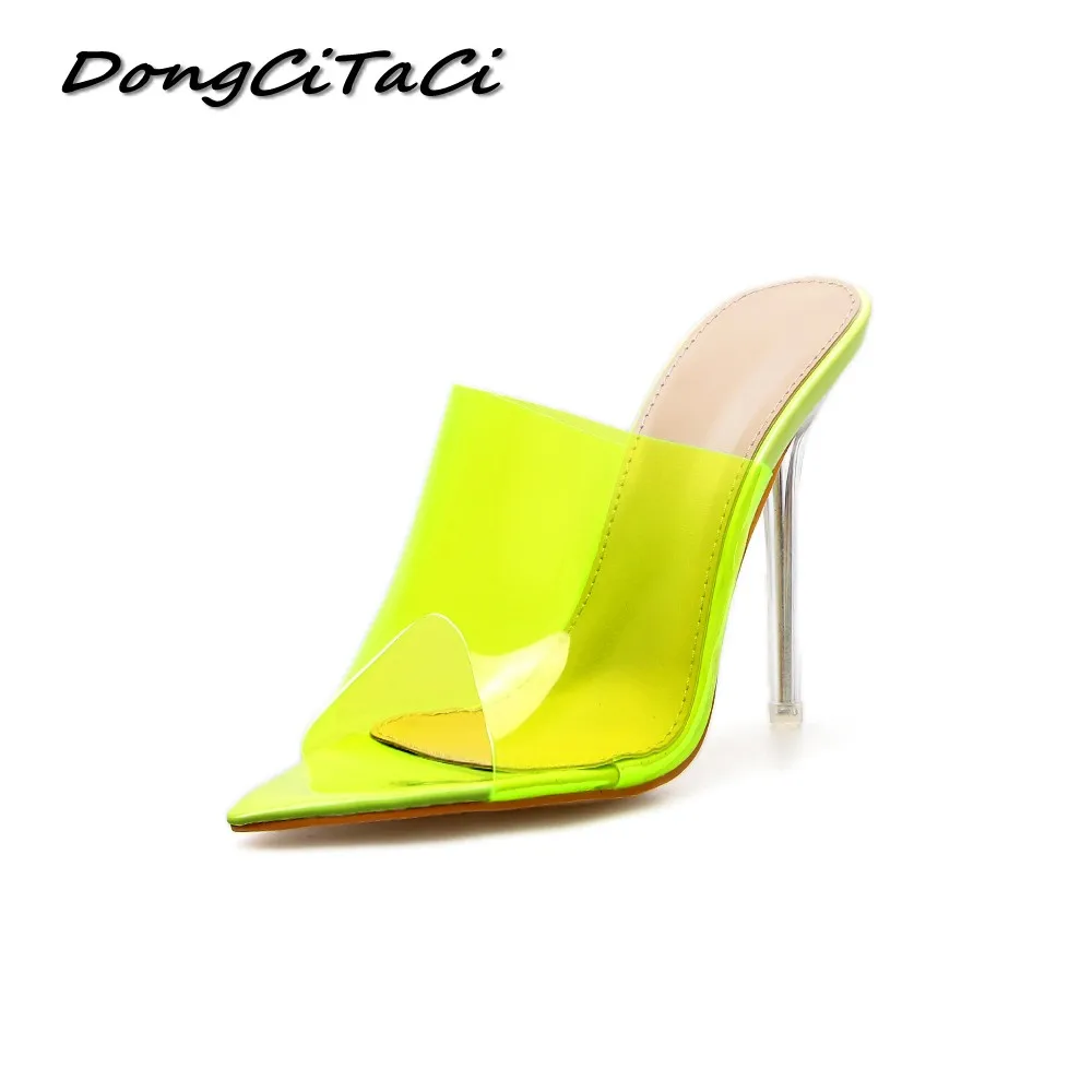 DongCiTaCi Women High Heels Pumps Clear Shoes Woman Crystal Transparent Heel Pointed Toe Slingback Neon Green Sandals Stilettos
DongCiTaCi Women High Heels Pumps Clear Shoes Woman Crystal Transparent Heel Pointed Toe Slingback Neon Green Sandals Stilettos