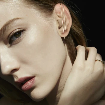 925 Silver Handmade Earrings Brinco Gold Filled Jewelry Simple Long Ear Pin Minimalist Vintage Oorbellen Earring For Women
925 Silver Handmade Earrings Brinco Gold Filled Jewelry Simple Long Ear Pin Minimalist Vintage Oorbellen Earring For Women
